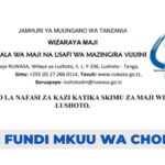 Ajira: Fundi Mkuu wa Chombo – Nafasi 15 at Ruwasa | Nafasi za kazi RUWASA (CBWSOs),