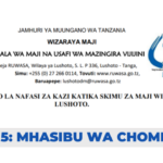 Ajira: Mhasibu wa Chombo - Nafasi 15 at RUWASA | Wakala wa Maji na Usafi wa Mazingira Vijijini (RUWASA)