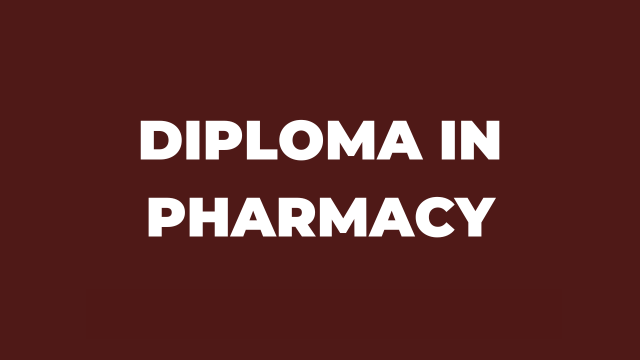 Diploma In Pharmacy How To Apply 