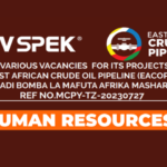 Human Resources Officer Job at JV-SPEK Eacop | Ajira Mpya Mradi wa Bomba la Mafuta