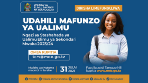 NEW: Nafasi za Mafunzo ya Ualimu Sekondary Teaching Opportunities 2023/2024 Latest