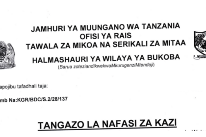 4 New Watendaji wa kijiji Jobs at Bukoba Rural District Latest