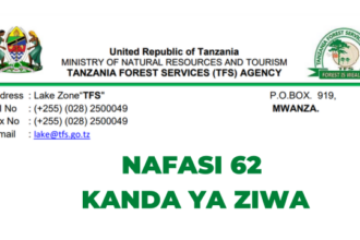 62 Various Jobs at TFS Lake Zone Tanzania Forest Services Latest