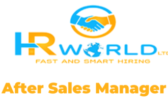 After Sales Manager Jobs at HR World Latest