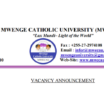 Ajira: 15 New Various Jobs at Mwecau Mwenge Catholic University