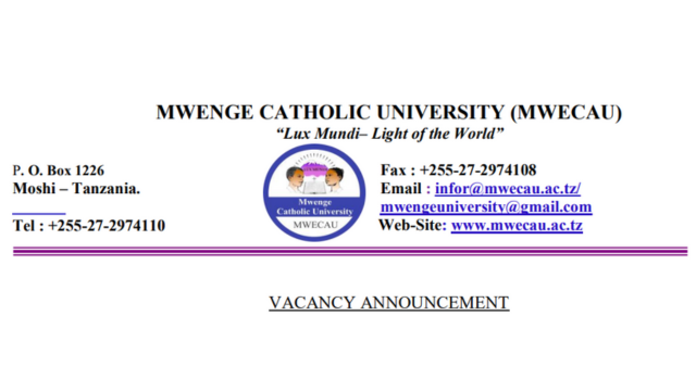 Ajira: 15 New Various Jobs at Mwecau Mwenge Catholic University