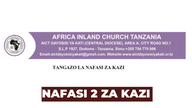 Ajira: 2 New Job Vacancies at The Africa Island Church Tanzania (AICT) Latest