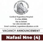 Ajira: 4 Various Jobs Vacancies at Cardinal Rugambwa Hospital (CRH) Latest