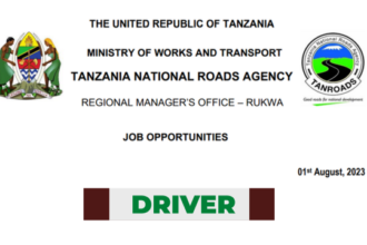 Ajira: DRIVER II Job Vacancies at TANROADS | Nafasi za Madereva Tanroads Rukwa Latest