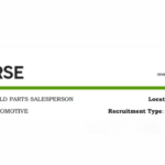 Field parts salesperson Jobs at Reveurse Latest