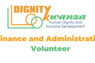 Jobs Opportunity at DIGNITY Kwanza Finance and Administration Volunteer