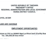 Mtoa Huduma Jobs Opportunities at Bunda District - Nafasi za kazi wilaya ya Bunda