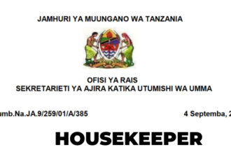 Mtunza Nyumba (HOUSEKEEPER) Nafasi 3 MDA’s, LGA’s Latest