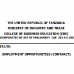 College Of Business Education (CBE) Vacancies March 2024