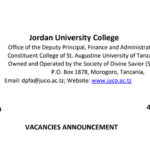 Jordan University College (JUCo) Open Vacancies March 2024