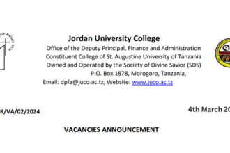 Jordan University College (JUCo) Open Vacancies March 2024