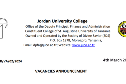 Jordan University College (JUCo) Open Vacancies March 2024