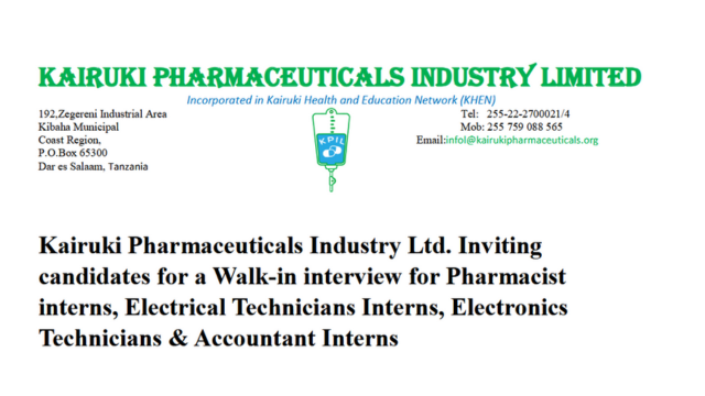 Kairuki Pharmaceuticals Industry Walk-in Interview: 11 Posts