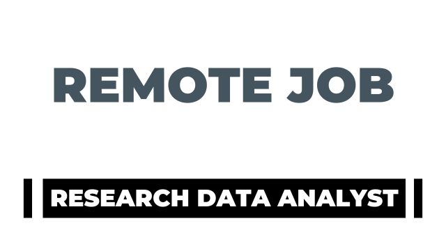 Research Data Analyst Intern Remote Job